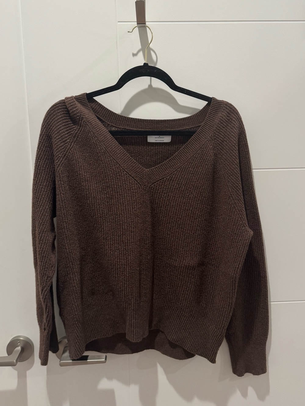 Old Navy Brown V-Neck Knit Sweater